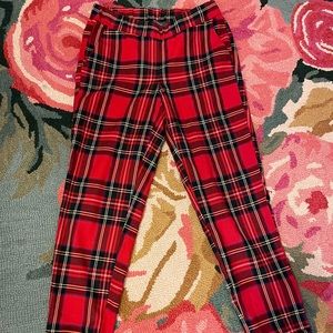 Stuart Tartan Red Plaid Trousers